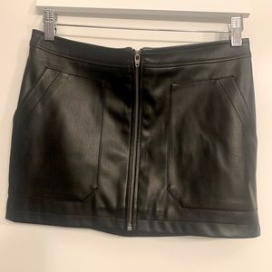 Free People Vegan Leather Mod Mini Skirt